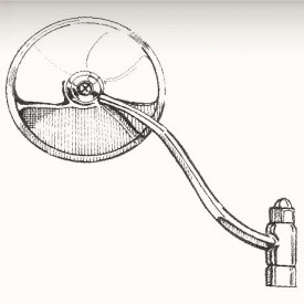 Rétroviseur rond chromé droit WCM 8/50-7/67