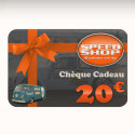 Chèque cadeau d'une valeur de 20 €