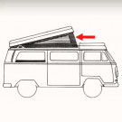 Toile de T2 westfalia 73- couleur "GOLD" 3 vitres à ...