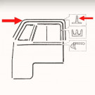 Joints (2) de porte supérieur sur caisse T2 50-54