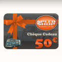 Chèque cadeau d'une valeur de 50 €