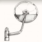 Rétroviseur rond chromé gauche WCM 8/50-7/67