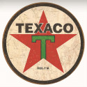 plaque  ronde PUB texaco dia 32cm acier