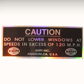 Autocollant EMPI CAUTION