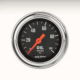 mano pression huile  autometer classic chrome