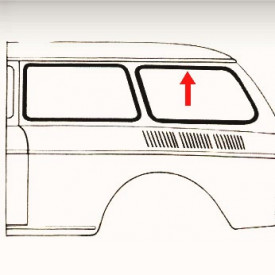 Joints (2) de vitres latérales arrières (sans pop ou...