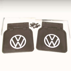 Set de 2 bavettes de roue arrière noires avec sigle ...