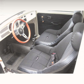 Bacquet "RACE-TRIM" habillage vinyl noir / tissu noi...