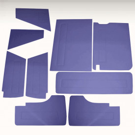 set de 9 panneaux avant et arrière en vinyl bleu foncé 
