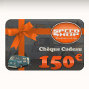 Chèque cadeau d'une valeur de 150 €