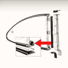Joints (2) de vitre latérale pop out entre vitre et ...