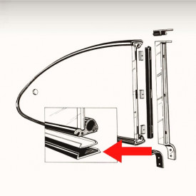 Joints (2) de vitre latérale pop out entre cadre et ...