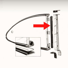 Joints (2) vertical de vitre arrière pop out  72-74