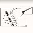 Set de 2 tubes passe fils de dégivrage de lunette ar...